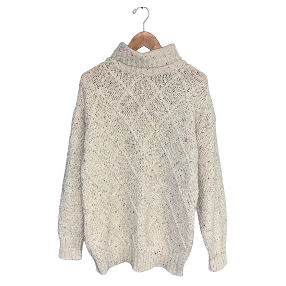 Weekend Editions Vintage Sweater Size Small Oversized Ivory Speckled  Wool Blend - Picture 1 of 7